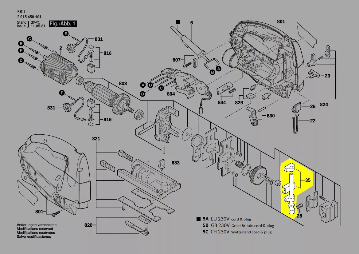 Tringle de course réf. 2610398530 Skil
